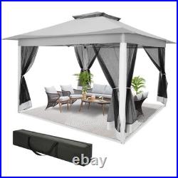 12x12ft Pop-up Gazebo Outdoor Canopy Tent with Mosquito Netting Patio Gazebo NEW