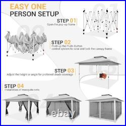 12x12ft Pop-up Gazebo Outdoor Canopy Tent with Mosquito Netting Patio Gazebo NEW