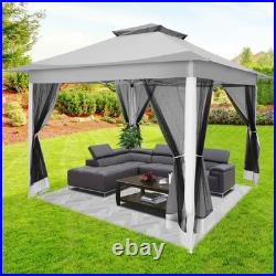 12x12ft Pop-up Gazebo Outdoor Canopy Tent with Mosquito Netting Patio Gazebo NEW