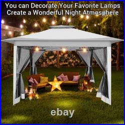 12x12ft Pop-up Gazebo Outdoor Canopy Tent with Mosquito Netting Patio Gazebo NEW