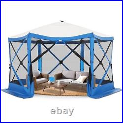 12x12ft Portable Screen House Room Pop up Gazebo Outdoor Camping Tent with Sides
