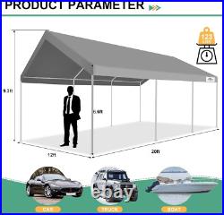 12x20 Carport Canopy Carport Shelter Garage Heavy Duty Outdoor Party Shed Tent