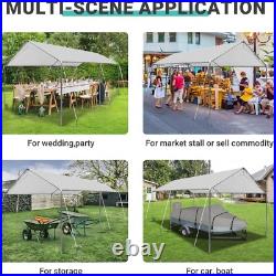 12x20' Carport Heavy Duty Outdoor Carport Shelter Height Adjustable Party Shed