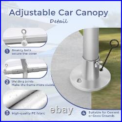 12x20' Carport Heavy Duty Outdoor Carport Shelter Height Adjustable Party Shed