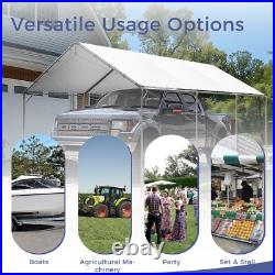 12x20' Carport Heavy Duty Outdoor Carport Shelter Height Adjustable Party Shed