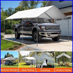 12x20' Carport Heavy Duty Outdoor Carport Shelter Height Adjustable Party Shed