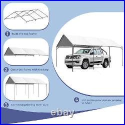 12x20' Carport Outdoor Canopy Tent Heavy Duty Shelter Car Bike Boat Shed Garage