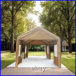 12x20 FT Outdoor Portable Garage Heavy Duty Ventilated Canopy Carports for Cars