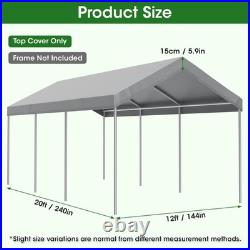 12x20 FT Waterproof Carport Canopy Top Cover Heavy Duty UV Protected, Easy Ins