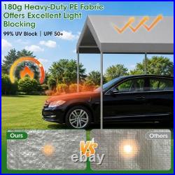 12x20 FT Waterproof Carport Canopy Top Cover Heavy Duty UV Protected, Easy Ins