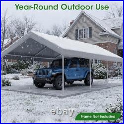 12x20 FT Waterproof Carport Canopy Top Cover Heavy Duty UV Protected, Easy Ins