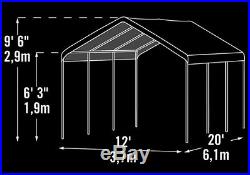 12x20 ShelterLogic Canopy 8 Leg Commercial Grade Carport Party Tent 25773