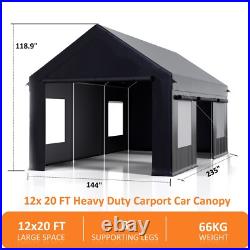 12x20 ft Carport Canopy Car Shelter Garage Heavy Duty Outdoor Party Shed Tent