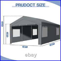 12x20 ft Carport Canopy Car Shelter Garage Heavy Duty Outdoor Party Shed Tent