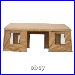12x20ft Iron Car Canopy Garage Shelter Tent With Window & Door ventilated carports