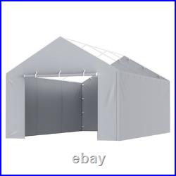 12x20ft PU-Coated PE Side Canopy Cover Waterproof UV50+ Grey