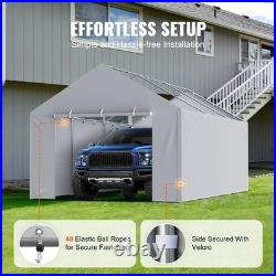 12x20ft PU-Coated PE Side Canopy Cover Waterproof UV50+ Grey