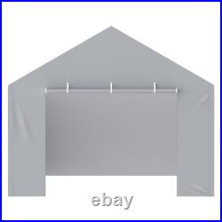 12x20ft PU-Coated PE Side Canopy Cover Waterproof UV50+ Grey