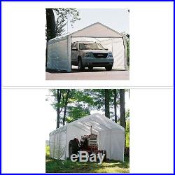 12x20x8 Outdoor Portable Shelter Garage Carport Canopy Steel Tent Storage Shed