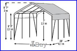12x20x9 ShelterLogic Replacement Canopy Top Cover for 62635 Carport 90569