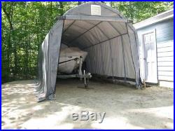 12x24x11 Barn ShelterLogic Shelter Portable Garage Carport Canopy Instant 92153