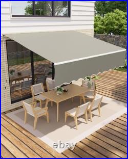 13'×10 /10x8' ft Patio Awning Retractable Outdoor Sun Shade Shelter Waterproof