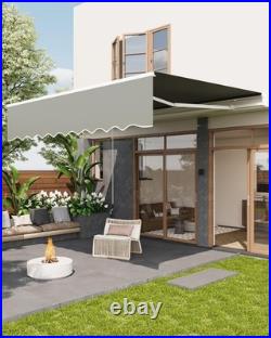 13'×10 /10x8' ft Patio Awning Retractable Outdoor Sun Shade Shelter Waterproof