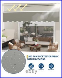 13'×10 /10x8' ft Patio Awning Retractable Outdoor Sun Shade Shelter Waterproof