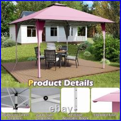 13 X 13 FT Pop up Gazebo Outdoor Canopy Tent with Portable Carrying Bag 8 Stakes