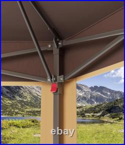 13 X 13 Ft Pop Up Gazebo with Mesh Netting Hexagonal Canopy Shelter Outdoor Tent