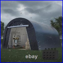 13' X 20' Domed Carport with 4 Cloth Bags, Portable Garage with 2 Roll-Up Doors