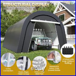 13' X 20' Domed Carport with 4 Cloth Bags, Portable Garage with 2 Roll-Up Doors