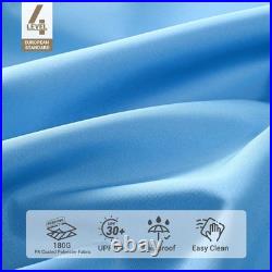 13' XL German Beech Wood Umbrella Patio Outdoor Garden Cafe Beach Yard Blue