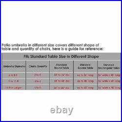 13' XL German Beech Wood Umbrella Patio Outdoor Garden Cafe Beach Yard Blue