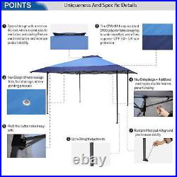 13' x 13' Outdoor Patio Pop-up Canopy Tent Gazebo Shelter with Wheeled Bag, Blue