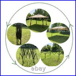 13 x 13FT Outdoor Pop Up Gazebo Canopy with Corner Curtain Patio Yard Shade Tent