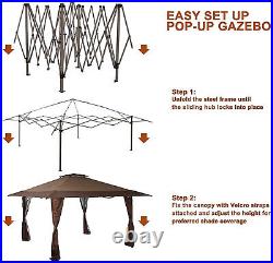 13 x 13ft Pop-up Canopy Tent Wedding Party Tent Gazebo Awning Adjustable Height