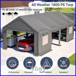 13' x 25' Portable Carport Steel Canopy Tent Storage Garage Shed withRoll-up Doors
