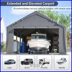 13' x 25' Portable Carport Steel Canopy Tent Storage Garage Shed withRoll-up Doors