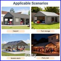 13' x 25' Portable Carport Steel Canopy Tent Storage Garage Shed withRoll-up Doors