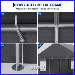 13 x 25FT Heavy Duty Carport Equipped With Roll-Up Windows, Portable Garage With