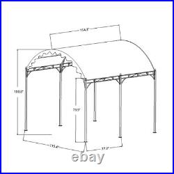 13' x10' Canopy Garage Tent Storage Shed Shelter Car Garage Steel Carport Cover