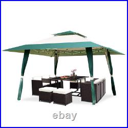 13'x13' Folding Gazebo Canopy Patio Outdoor Tent Beach Party Shade Shelter Green
