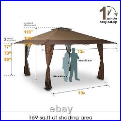 13'x13' Gazebo Canopy UV Block Sun Shade Outdoor Patio Tent Pop-up Garden Events