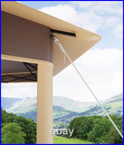 13'x13' Hexagonal Gazebo Canopy Outdoor with Mesh Netting and Strong Steel Frame