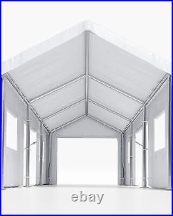 13'x20' Carport Car Canopy Heavy Duty Garage Shed Party Tent with Sidewalls &Doors