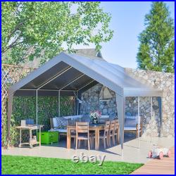 13'x20' Heavy Duty Carport Canopy, 2 Roll-Up Doors, Party Tent, Waterproof