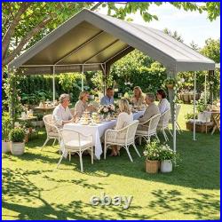 13'x20' Heavy Duty Carport Canopy, 2 Roll-Up Doors, Party Tent, Waterproof