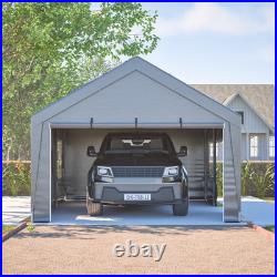 13'x20' Heavy Duty Carport Canopy, 2 Roll-Up Doors, Party Tent, Waterproof