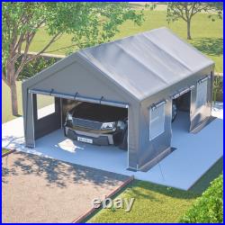 13'x20' Heavy Duty Carport Canopy, 2 Roll-Up Doors, Party Tent, Waterproof